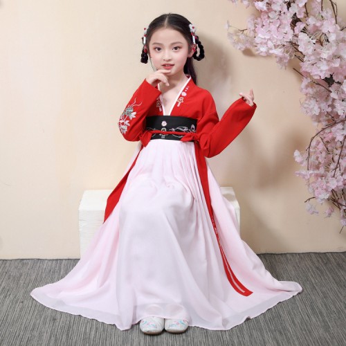 girls traditional ancient hanfu princess chinese folk dance dresses japanese korean kimono drama cosplay dresses